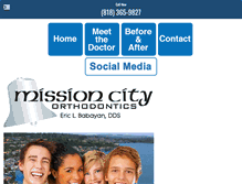 Tablet Screenshot of missioncityortho.com